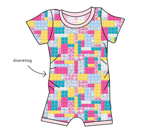 Cupcake Blocks Grow With Me Pants And Shorts Romper