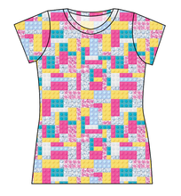 Load image into Gallery viewer, Cupcake Blocks Ladies&#39; Basic Tee