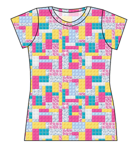 Cupcake Blocks Ladies' Basic Tee