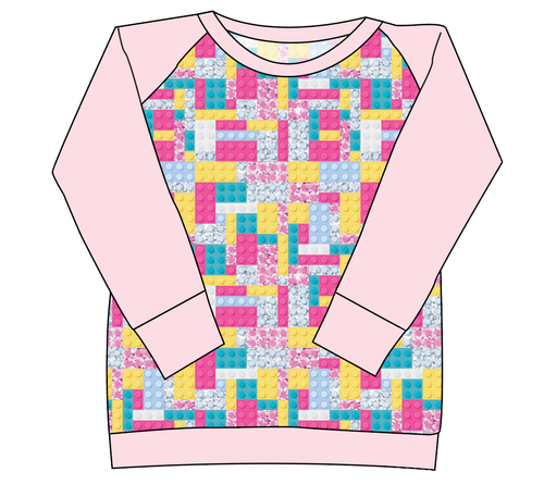 Cupcake Blocks Ladies' Classic Crewneck