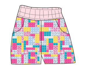 Cupcake Blocks Ladies' Joggers and Jogger Shorts