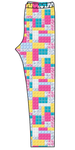 Cupcake Blocks Ladies' Lounge Leggings