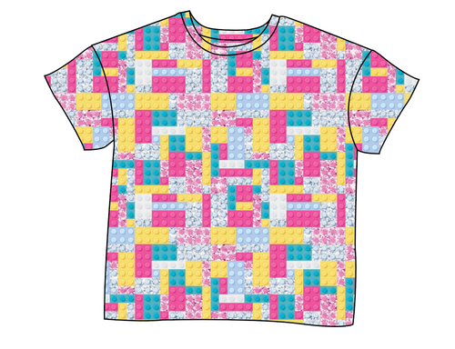 Cupcake Blocks Ladies' Oversized Tee