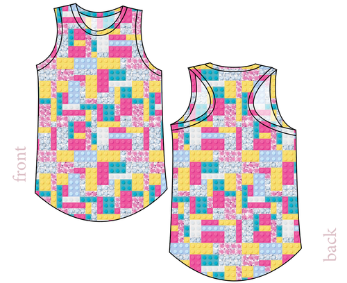 Cupcake Blocks Ladies' Summer Tank