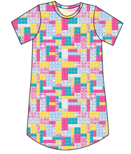 Load image into Gallery viewer, Cupcake Blocks Ladies&#39; T-Shirt Dress