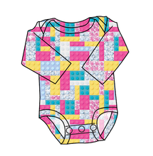 Load image into Gallery viewer, Cupcake Blocks Lap Neck Bodysuit