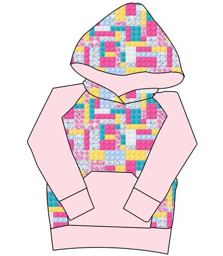 Cupcake Blocks Mens' Hoodie