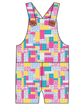 Load image into Gallery viewer, Cupcake Blocks Overalls and Shortalls