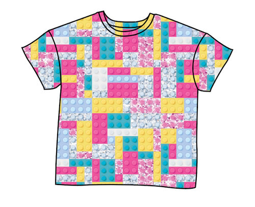 Cupcake Blocks Oversized Tee