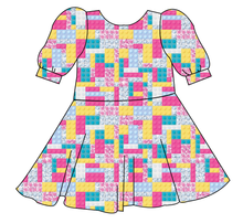 Load image into Gallery viewer, Cupcake Blocks Prairie Dress