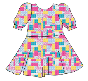 Cupcake Blocks Prairie Dress