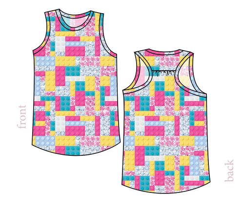 Cupcake Blocks Summer Tank