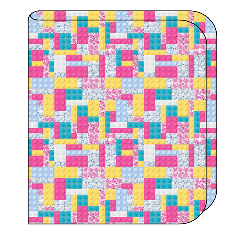 Cupcake Blocks Swaddle Blanket