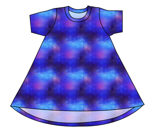 Cool Geo Basic T-Shirt Dress