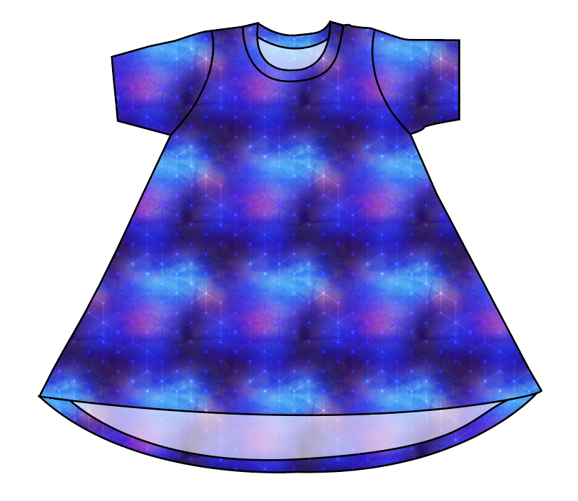 Cool Geo Basic T-Shirt Dress