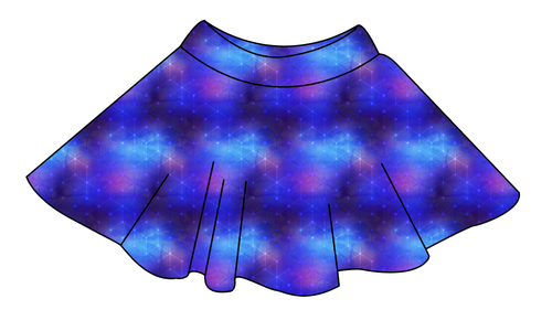 Cool Geo Ladies' Circle Skirt