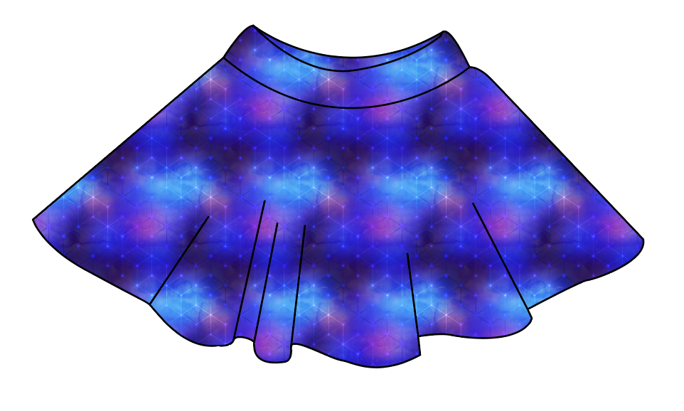 Cool Geo Ladies' Circle Skirt
