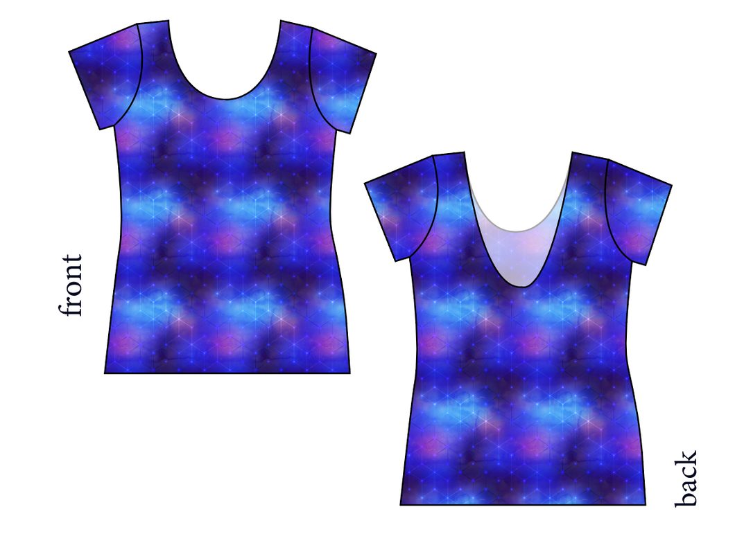 Cool Geo Ladies' Low Back Ballerina Tee