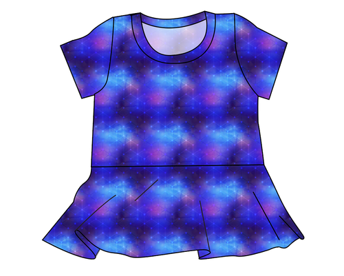 Cool Geo Ladies' Peplum Top