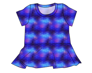 Cool Geo Ladies' Peplum Top