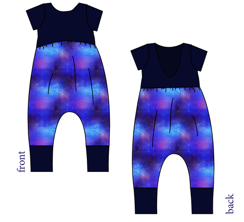 Cool Geo Low Back Romper and Bubble Romper