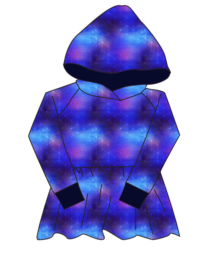 Cool Geo Peplum Hoodie (or Crewneck)