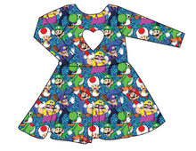 Load image into Gallery viewer, Bros and Foes Molly Heart Back Twirly Dress