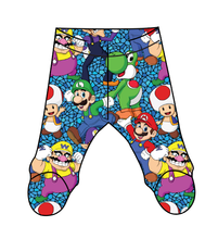 Load image into Gallery viewer, Bros and Foes Newborn Footed Pants