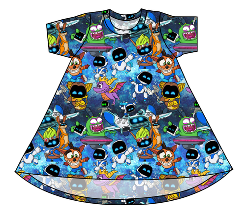 Astro Gamer Basic T-Shirt Dress