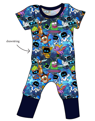 Astro Gamer Grow With Me Pants And Shorts Romper