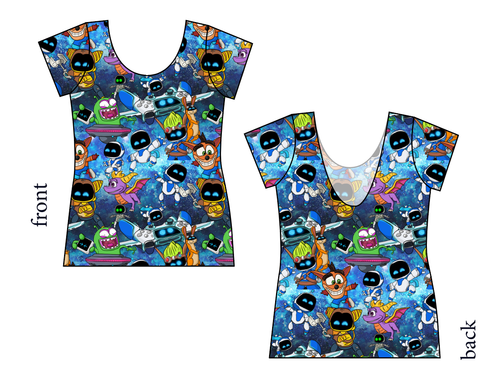 Astro Gamer Ladies' Low Back Ballerina Tee