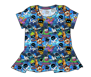 Astro Gamer Ladies' Peplum Top