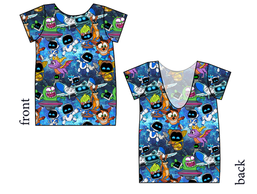 Astro Gamer Low Back Ballerina Tee