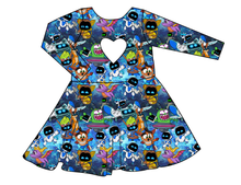 Load image into Gallery viewer, Astro Gamer Molly Heart Back Twirly Dress