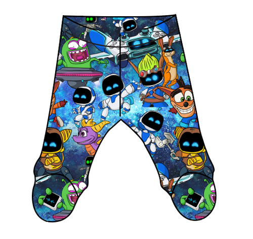 Astro Gamer Newborn Footed Pants