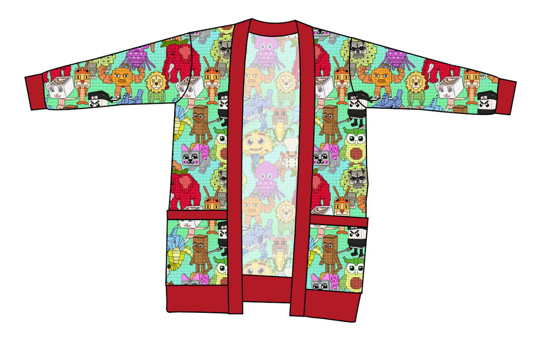 Steal a Block Kids Grandpa Cardigan