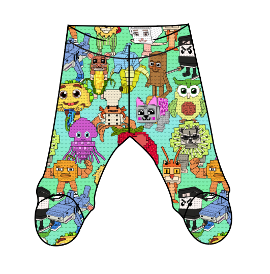 Steal a Block Newborn Footed Pants