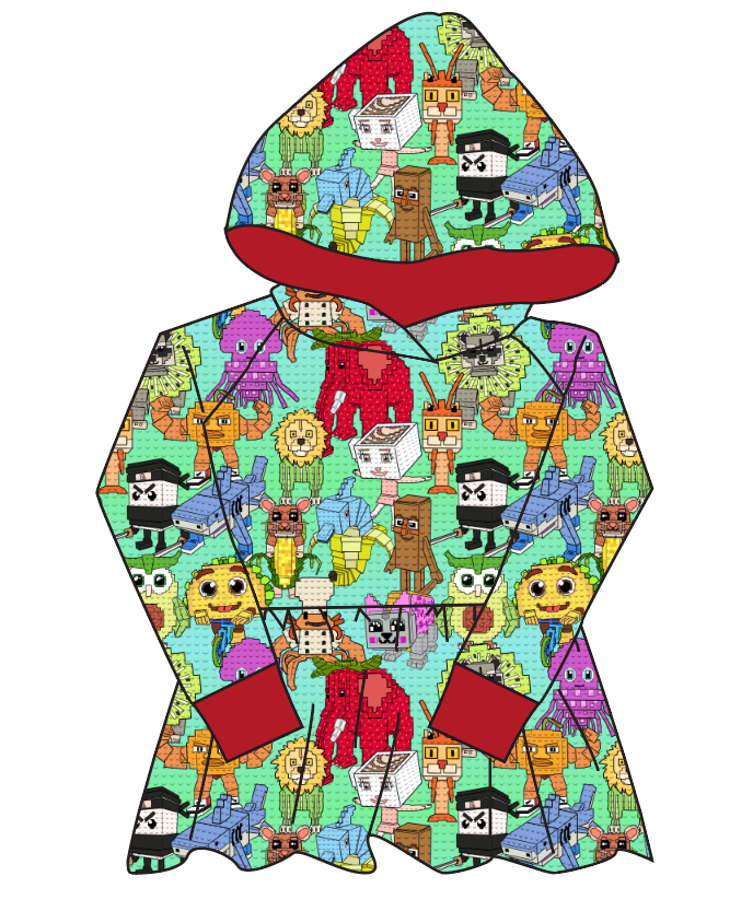 Steal a Block Peplum Hoodie (or Crewneck)