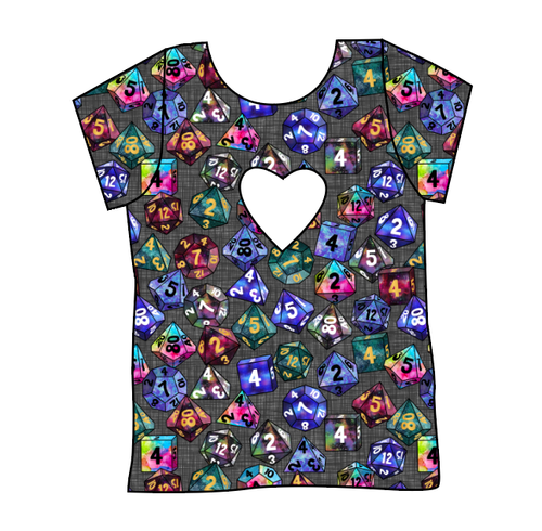 Dice for Dungeons Cambria Heart Back Tee