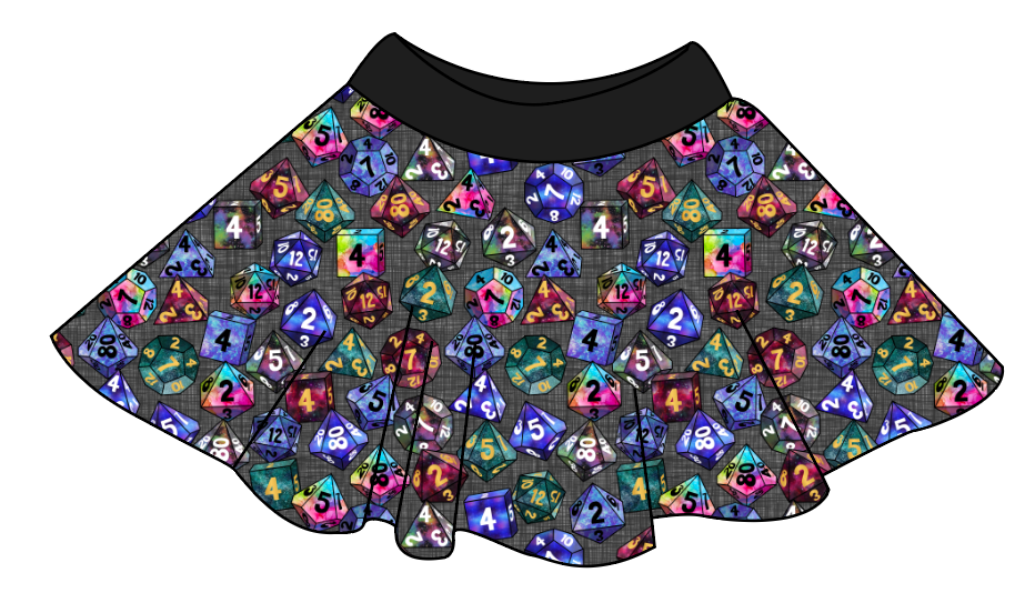 Dice for Dungeons Circle Skirt