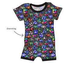 Load image into Gallery viewer, Dice for Dungeons Grow With Me Pants And Shorts Romper