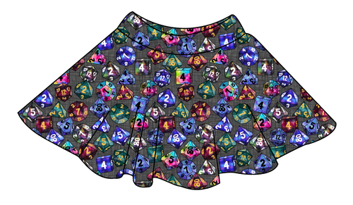 Dice for Dungeons Ladies' Circle Skirt