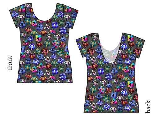 Dice for Dungeons Ladies' Low Back Ballerina Tee