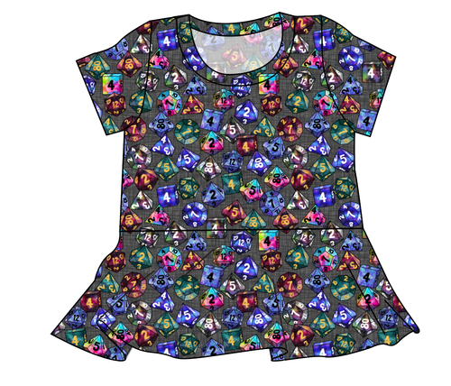 Dice for Dungeons Ladies' Peplum Top