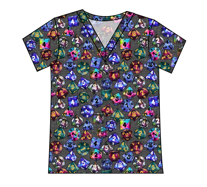 Dice for Dungeons Ladies' Slouchy V-Neck Tee