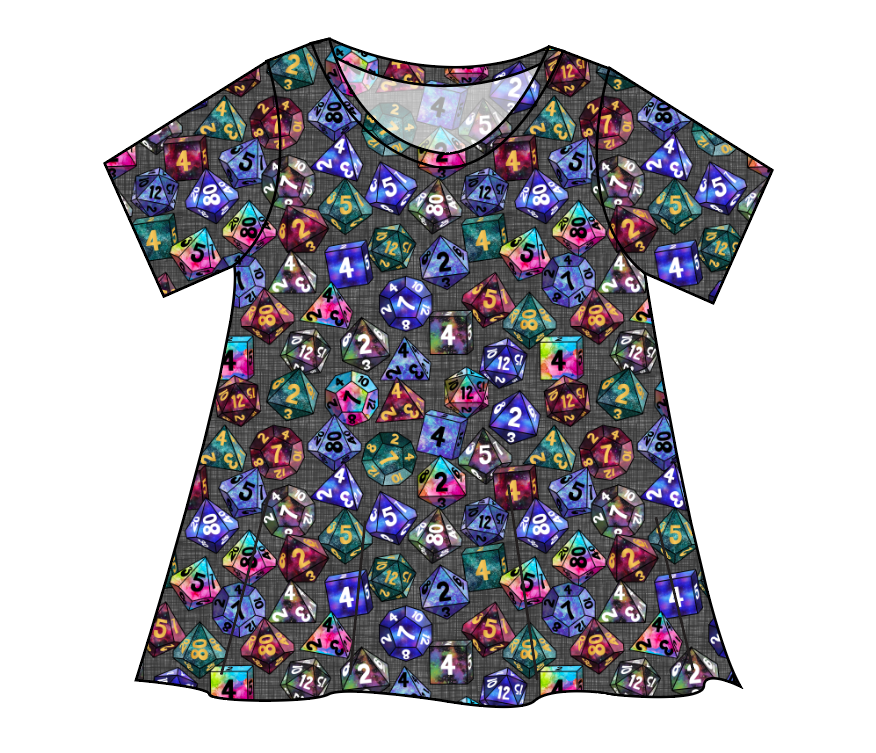 Dice for Dungeons Ladies' Swing Tee
