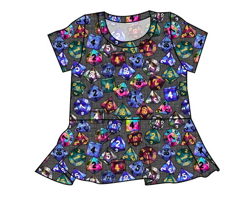Dice for Dungeons Peplum Top