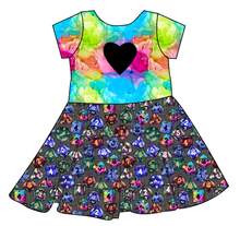 Load image into Gallery viewer, Dice for Dungeons Molly Heart Back Twirly Dress