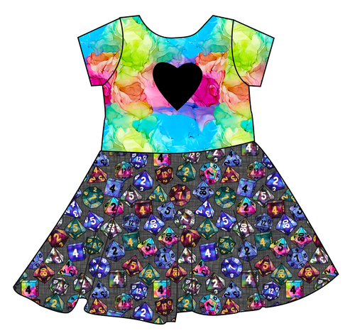 Dice for Dungeons Molly Heart Back Twirly Dress