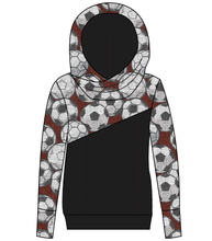Load image into Gallery viewer, Soccer Balls Ladies Hoodie